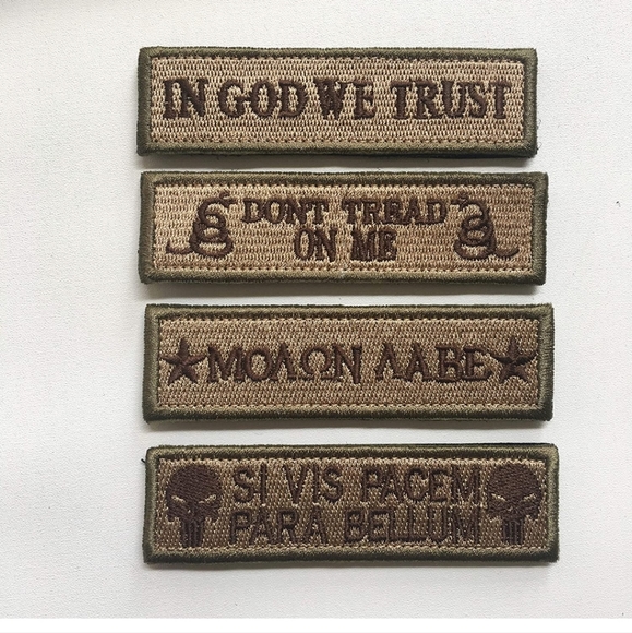 New Set of 8 velvro backing tactical patches top ones are 2x3 approximately. - Picture 3 of 4